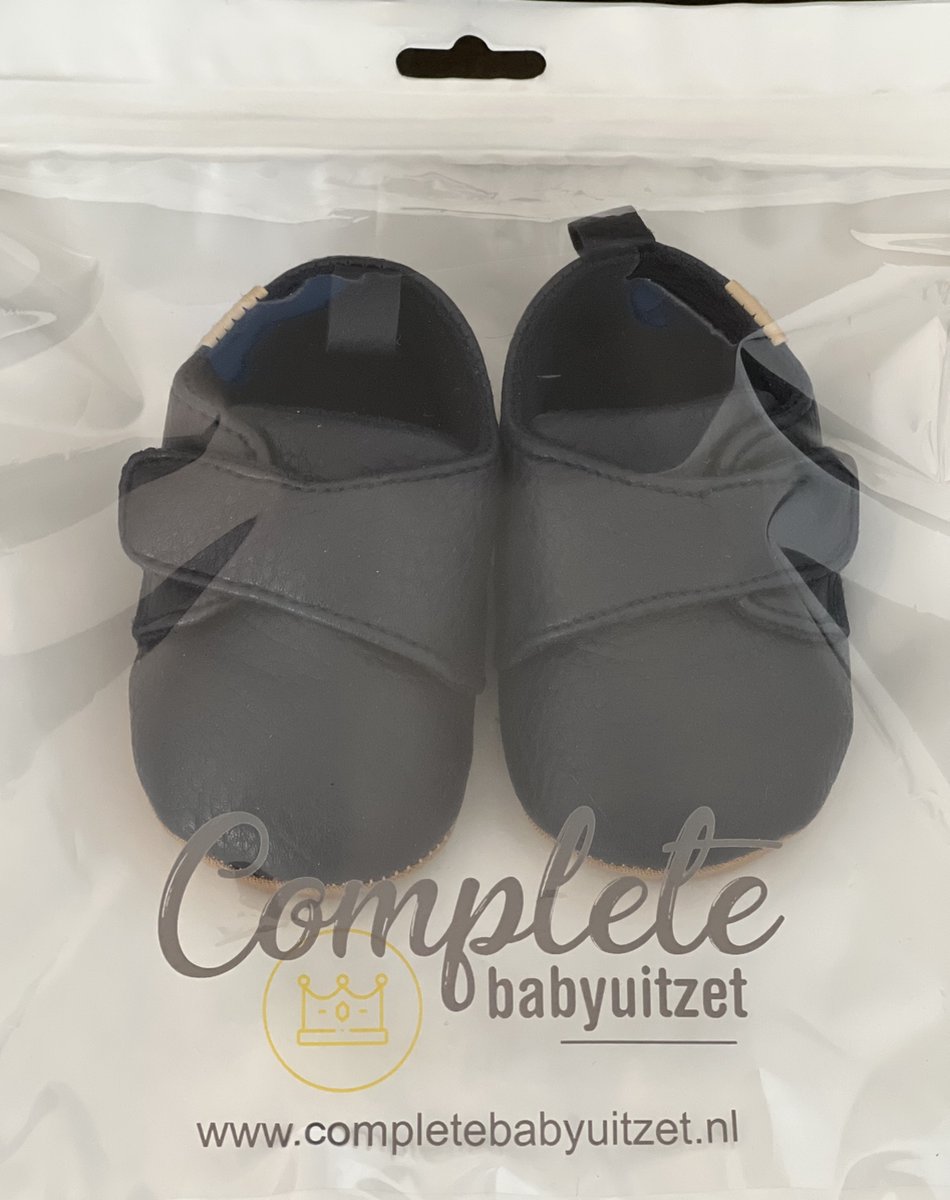 Kruipschoenen Babyschoentjes met Zachte Zooltjes - Schoentjes voor Jongens - Leren Peuterschoentjes - Blauwe Tennisschoenen 12-18 Maanden
