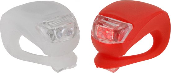 LED fietsverlichting/fietslampjes - 6x stuks - voor en achterlicht — afbeelding 2
