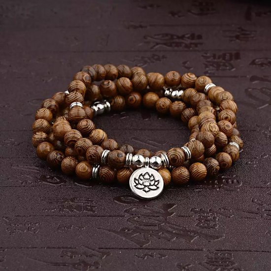Afecto chaîne de prière chapelet 108 Perles en bois Bracelet - Mala Buddha  bracelet à... | bol