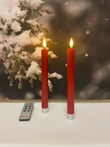 Simuflame de luxe  -dinerkaars LED- rood-met afstandbediening + 500 branduren