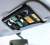 JIAHG Auto zonneklep tas auto organizer multifunctionele anti-slip elastische auto opbergtas CD-tas voor mobiele telefoons zonnebrillen hoofdtelefoon