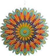Spin Art Windspinner Mandala New Flower en acier inoxydable, 12MFL300, Ø 30cm
