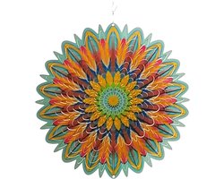 Windspinner, Spin Art, RVS, Mandala New Flower, 12MFL300, Ø 30cm