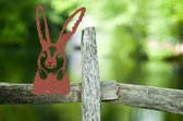 Kiekeboe Konijn/ Rabbit Banny, Roest, 141644, 15,3x26,2x0,2cm