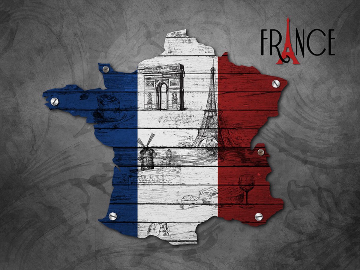 Fotobehang - France (symbols).