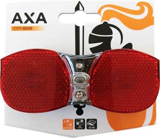 AXA City rear - Fiets Achterlicht - LED Fietsverlichting op Batterij â€“ 80 mm - Rood - Axa
