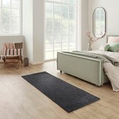 Carpet Studio Santa Fe Runner Carpet 80x250cm - Tapis Poils Ras - Tapis Salon et Tapis Chambre - Tapis Zwart