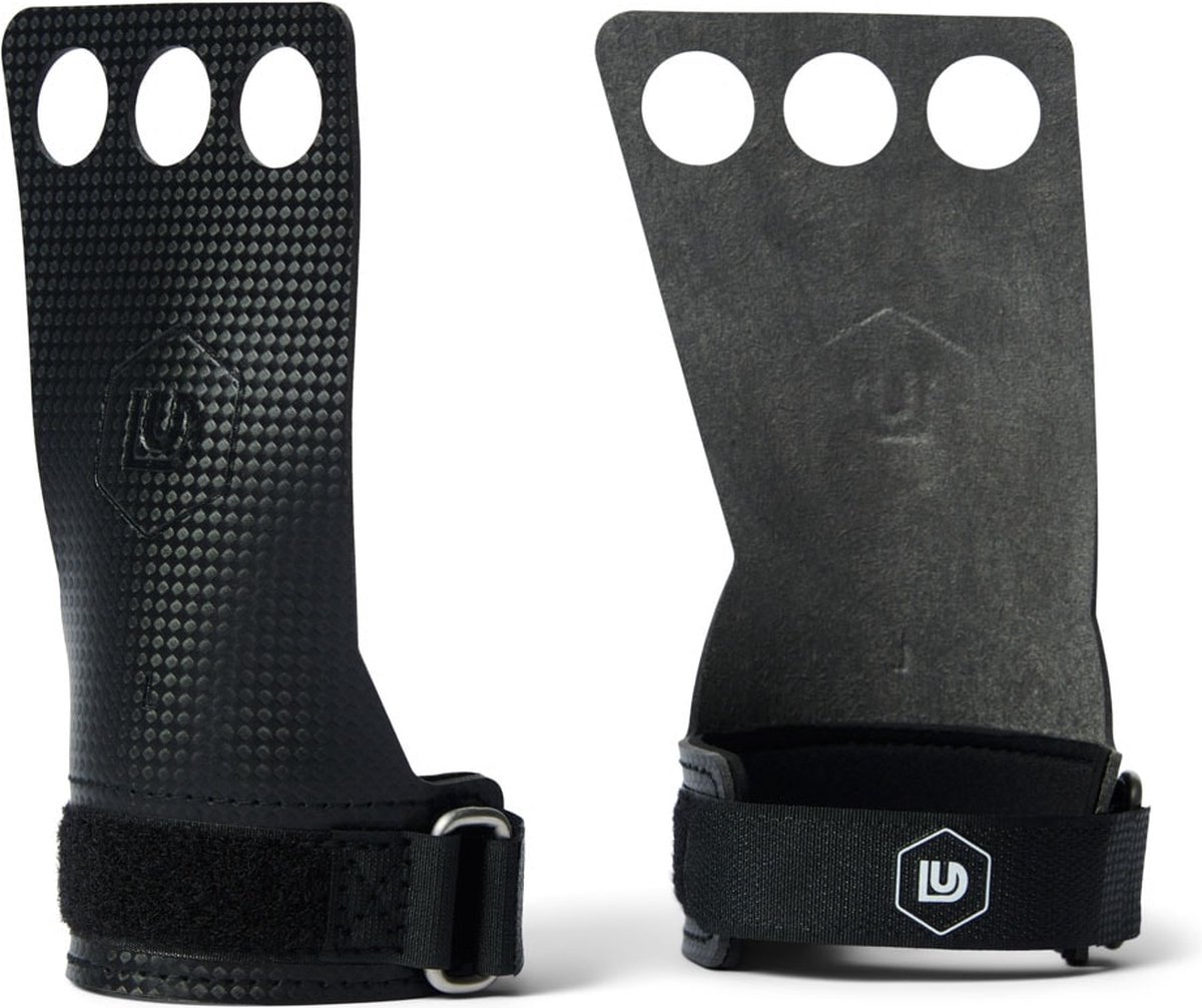 DoubleUnders - Hand Grips Zwart - Carbon Leather - Crossfit - Gymnastics - Maat XL