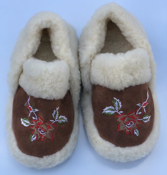 INTERMAX Hausschuhe Hüttenstiefel Hausstiefel Hüttenschuh Klett Filz&Wolle 36-42