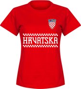Kroatië Team T-Shirt - Rood - Dames - L