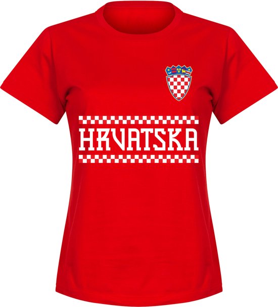 Kroatië Team T-Shirt - Rood - Dames