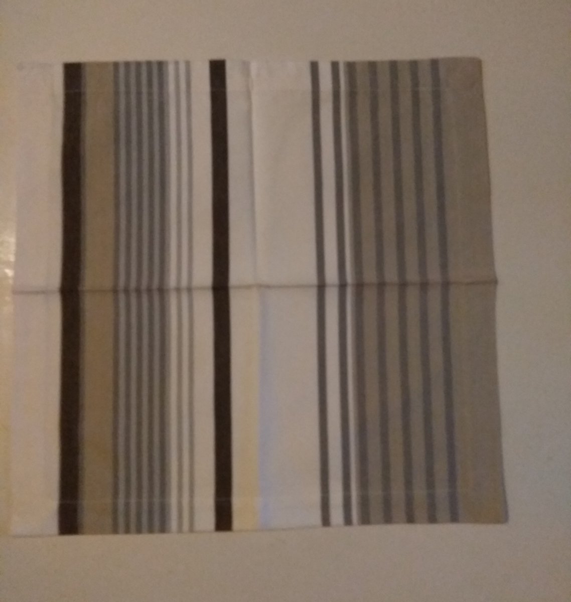 Set van 6 katoenen servetten Wit/Zink