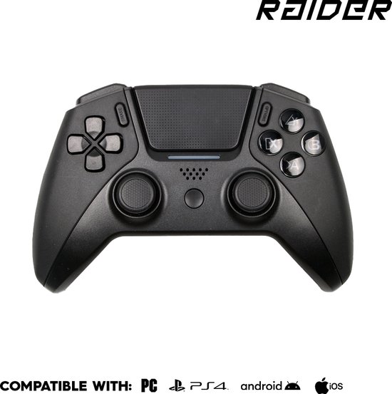 RAIDER ULTRA Game Controller – Draadloos – Bluetooth – Geschikt voor PC, PS3, PS4 – Zwart