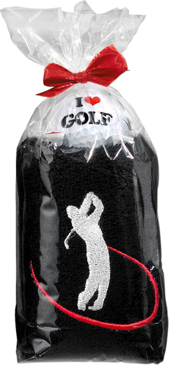 Golf cadeau - handdoek set I Love Golf