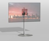 TV vloerstatief SPHERE 100 Design Tv standaard Trendy geborsteld RVS 32-65” - VESA 200x200