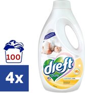 Dreft - Détergent liquide - Pure Newborn Bébé - 4 x 1,375L (100 lavages) - Pack économique