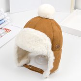 Wintermuts Trapper Aviator Tan - fluffy | zacht | dik | warm | gevoerd kinder muts jongens meisjes unisex
