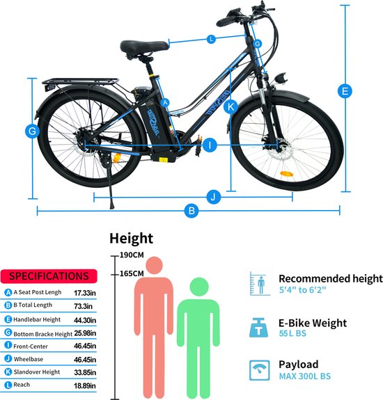 Remmen Specialiseren duizend Elektrische Fiets E-Fietsen | E-bike- 26 Inch - volwassen 250w elektrische  fiets... | bol.com