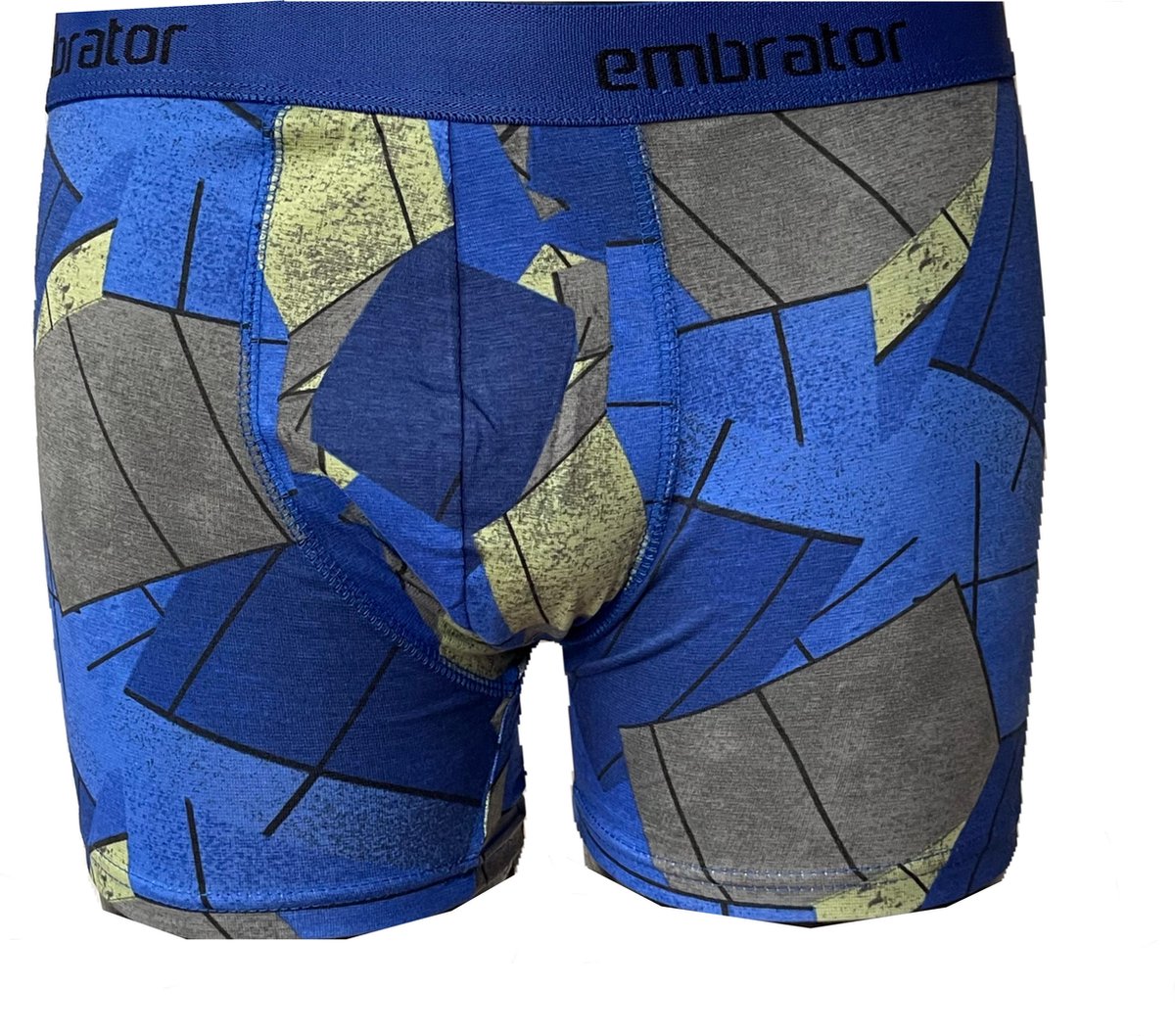 Embrator mannen Boxershort overall print blauw/grijs maat XL