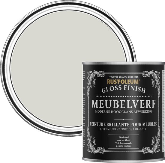 Foto: Rust oleum grijs meubelverf hoogglans mokka 750ml