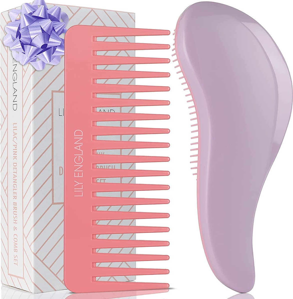 Detangling Brush and Comb Set Detangler haarborstel voor dik