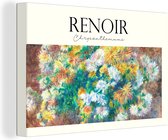 Canvas - Canvas schilderij - Renoir - Bloemenboeket - Vaas - Oude meesters - Canvas schildersdoek - Muurdecoratie - 120x80 cm