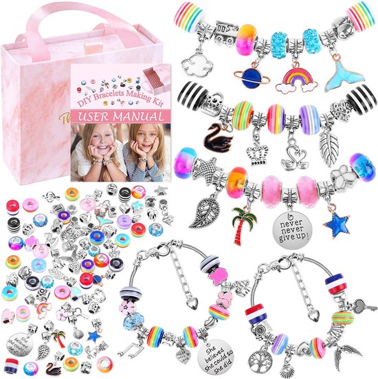 Bedelarmband maken kit, geschenken voor meisjes kinderen speelgoed, DIY  sieraden maken... | bol.com