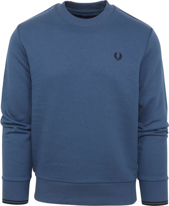 Fred Perry - Pull Logo Blauw - Taille M - Coupe régulière