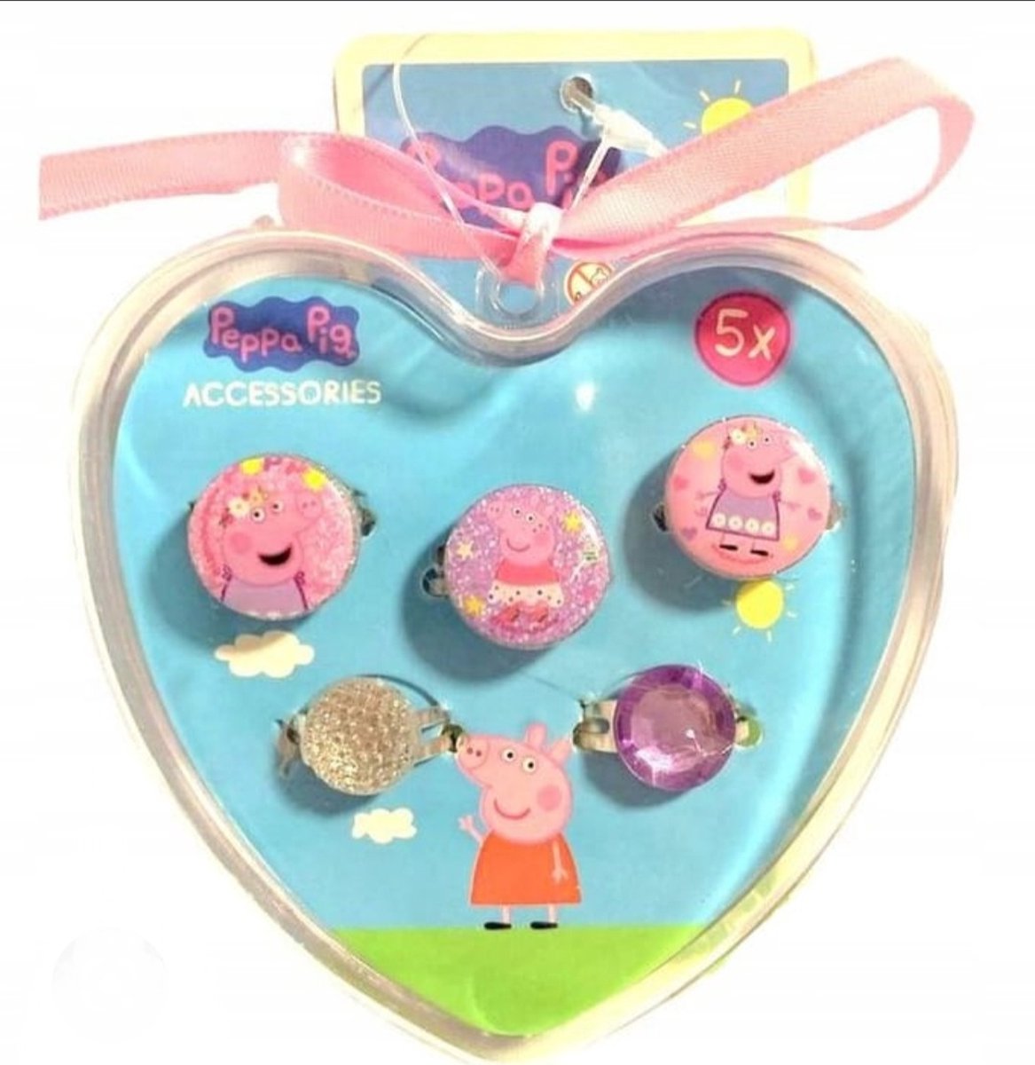Roze plastic ring van Peppa Pig