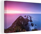 Canvas Schilderij Nugget Point Nieuw-Zeeland - 60x40 cm - Wanddecoratie