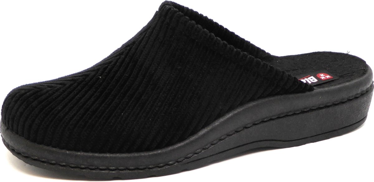 Blenzo - Pantoffels Heren- 6802 - Corduroy - Muil - Zwart - Maat 43