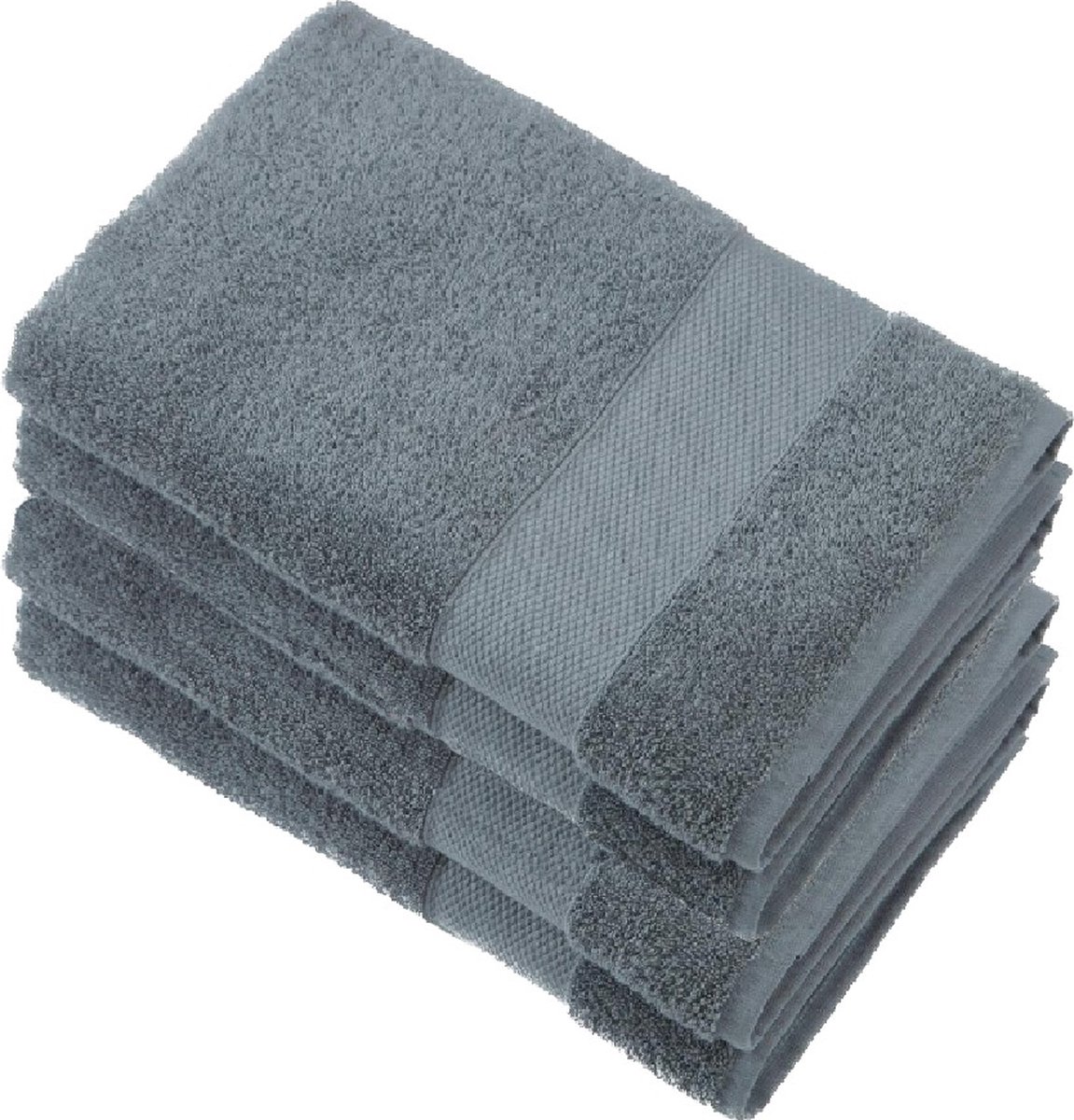 PandaHome - Badhanddoeken set - 4 delig - 4 Handdoeken 70x140 cm - 100% Katoen - Grijs Badhanddoeken - Badlaken
