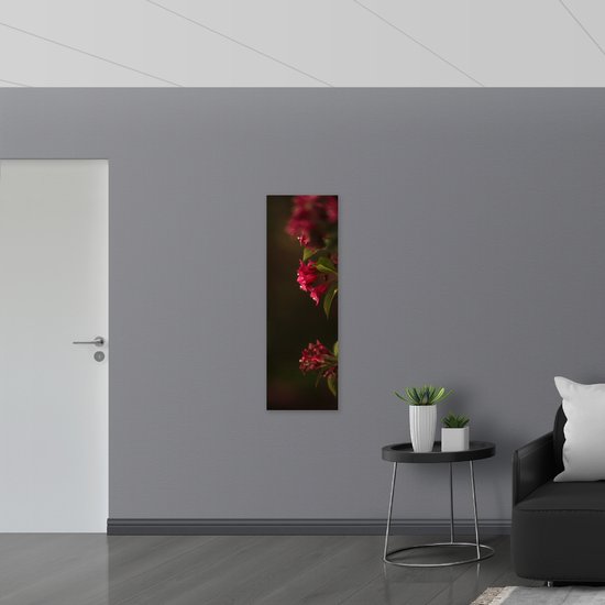WallClassics - Drapeau - Fleurs Roses - 40x120 cm Photo sur Drapeau Polyester