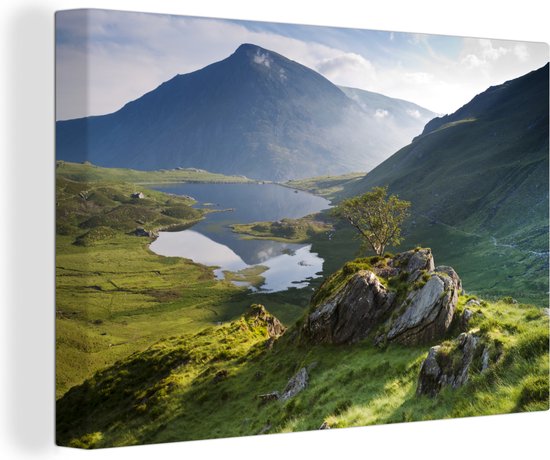 Landschap in Wales Canvas 120x80 cm - Foto print op Canvas schilderij (Wanddecoratie)