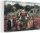 Canvas Schilderij Het Lam Gods - Schilderij van Jan van Eyck - 60x40 cm - Wanddecoratie