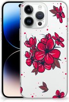 Foto hoesje Geschikt voor iPhone 14 Pro Max Telefoon Hoesje Blossom Red