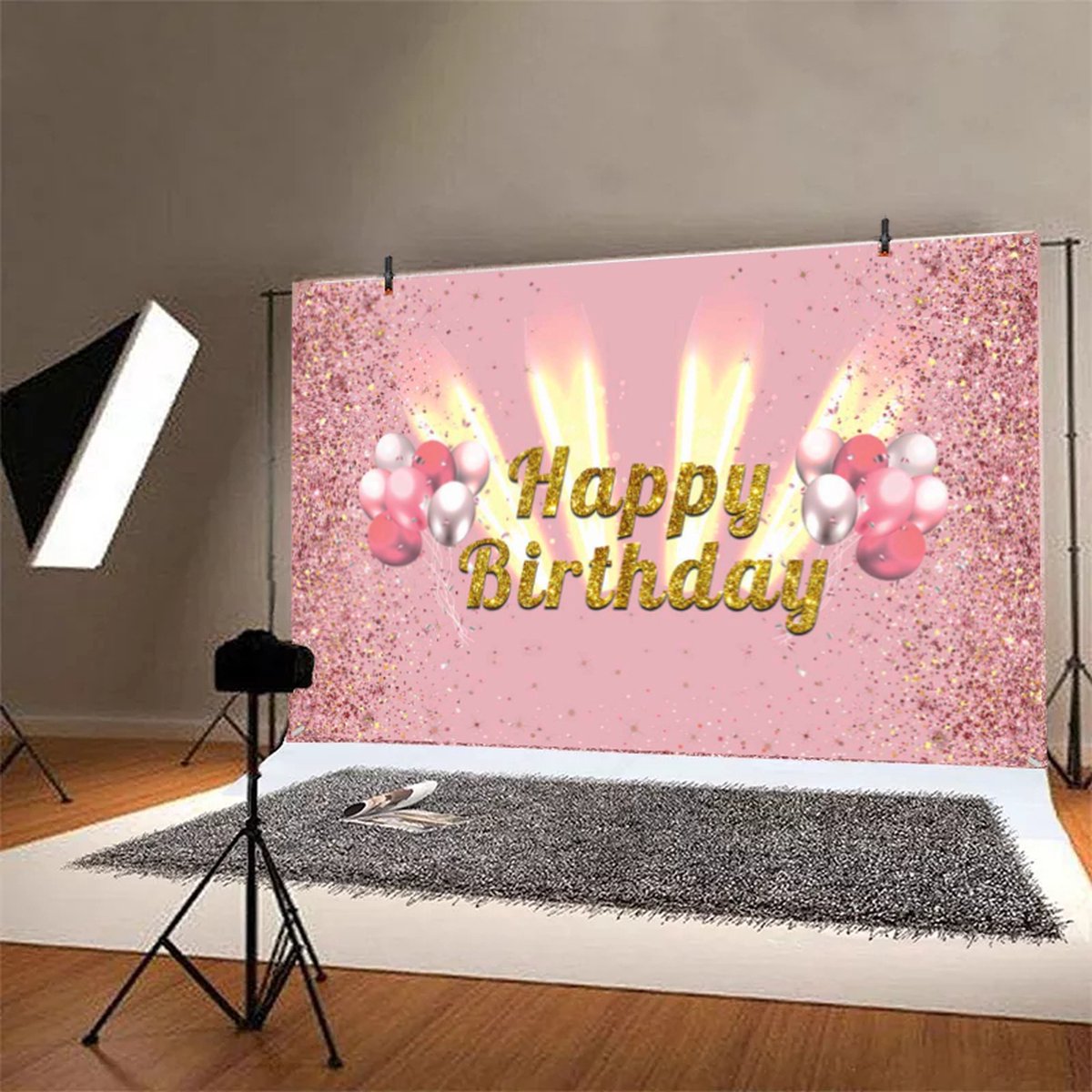 Happy Birthday Banner, vorbespanntes Happy Birthday-Schild, Macaron-Geburtstagsbanner, Pastell-Geburtstagsparty-Dekorationen, Geburtstagsdekorationen für Mädchen, Frauen, Babyparty