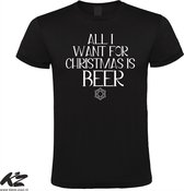 Klere-Zooi - All I Want for Christmas is Beer - Heren T-Shirt - XL