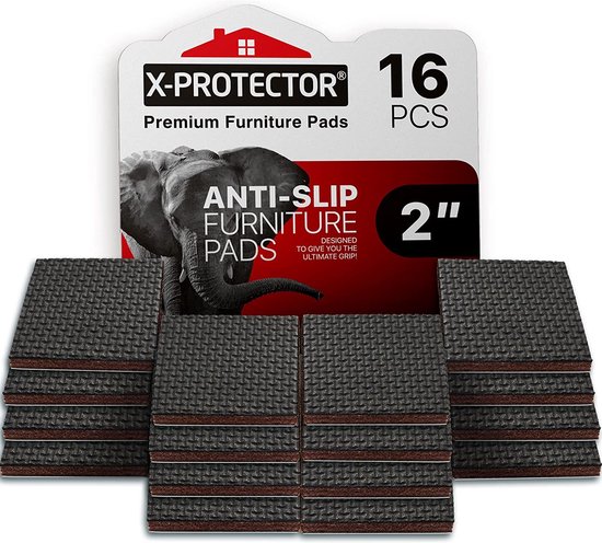 Patins de meubles X-PROTECTOR - Patins antidérapants - Premium 16 pièces 50  mm 