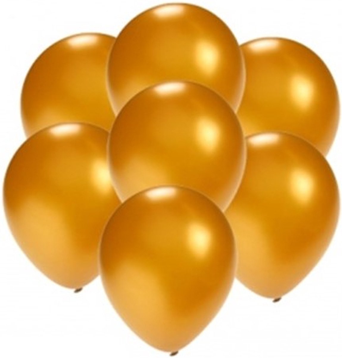 100 Kleine ballonnen metallic goud.