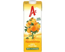 Appelsientje Sinaasappelsap met extra vruchtvlees 1 Liter Tray 12 Pakken