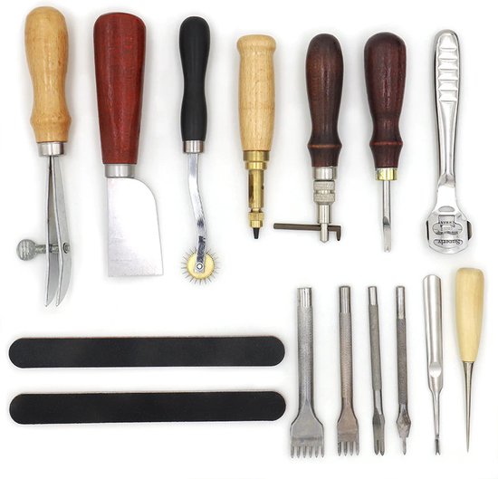 7 stuks DIY leder handwerk halfronde ponsen halfronde riemuiteinden portemonnee gereedschap DIY gereedschap vorm