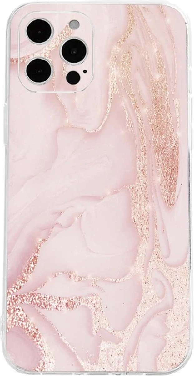Hoesje Marmer Roze Iphone 11 Pro