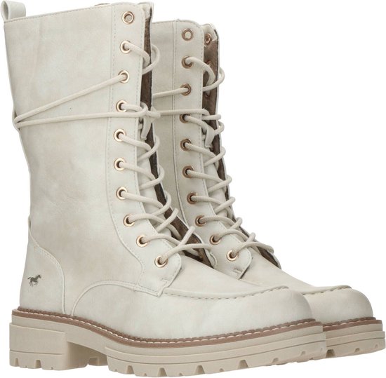 Mustang Veterschoenen Hoog Veterschoenen Hoog gebroken wit Maat 42 bol