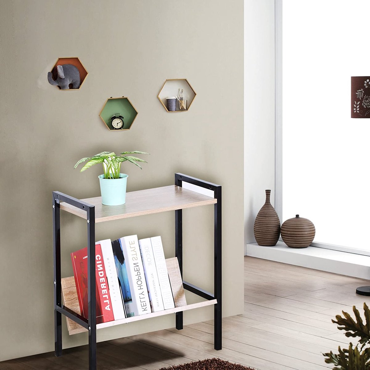 Handgemaakte eikenhouten boekenkast 60 x 30 x 83 cm Technisch hout