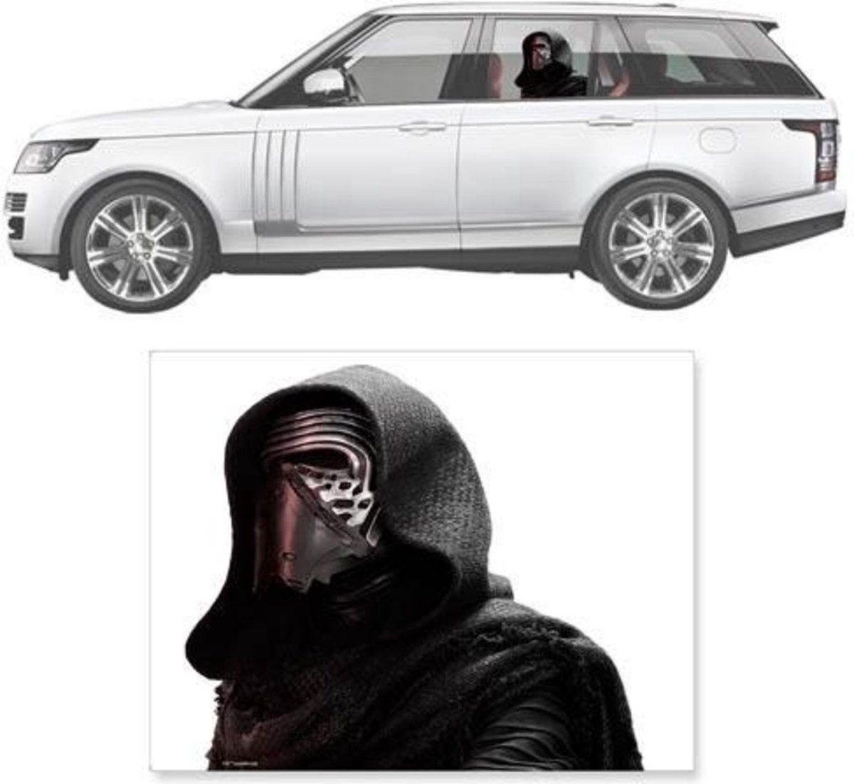Funwraps - Star Wars - Kylo Ren - Window Wrap Passenger Series Car Decal