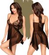 Penthouse Lingerie Sweet Beast - Erotische Babydoll - Maat L/XL - Zwart