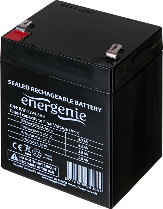 EnerGenie BAT-12V4.5AH - Batterij 12V 4.5AH | bol.com