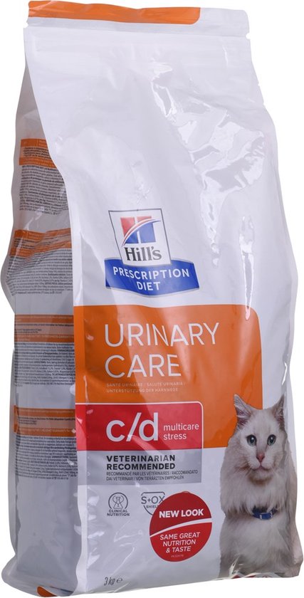 HILL'S PRESCRIPTION DIET Feline c/d Urinary Care Multicare Stress Droog kattenvoer Kip 3 kg