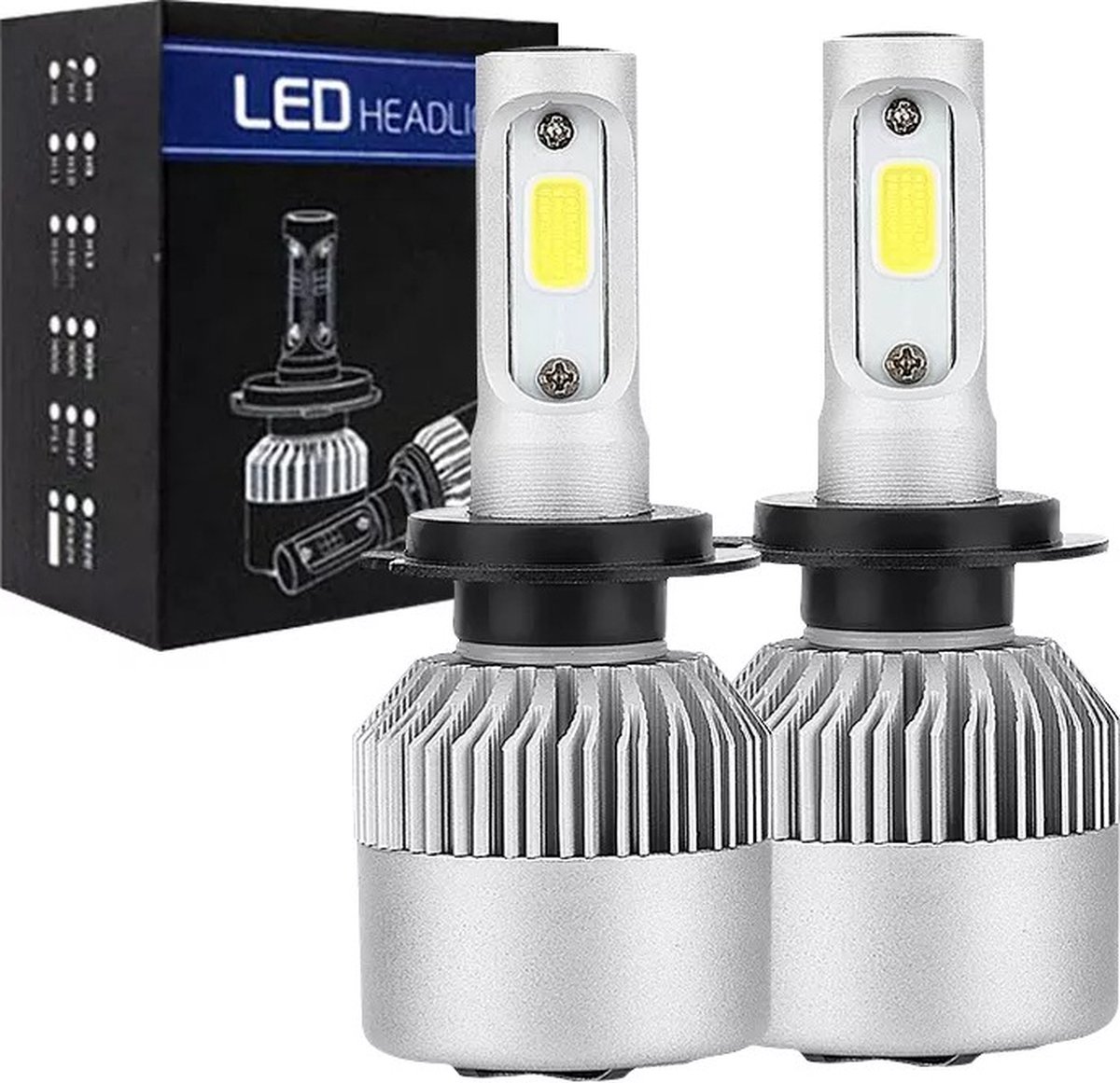 XEOD H7 S2 LED lampen Auto Verlichting Lamp Dimlicht en Grootlicht 2 stuks 12V...